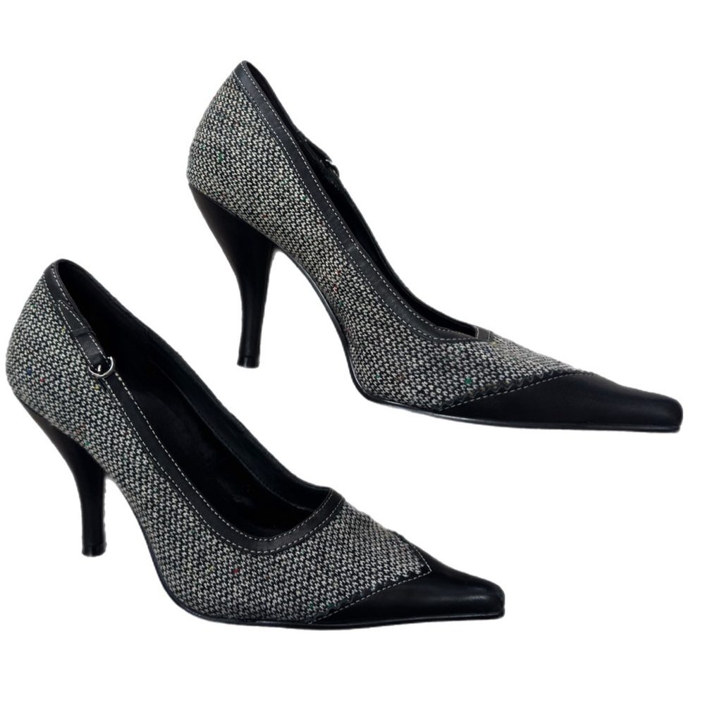 Seychelles vintage houndstooth point toe heels - Picture 2 of 4